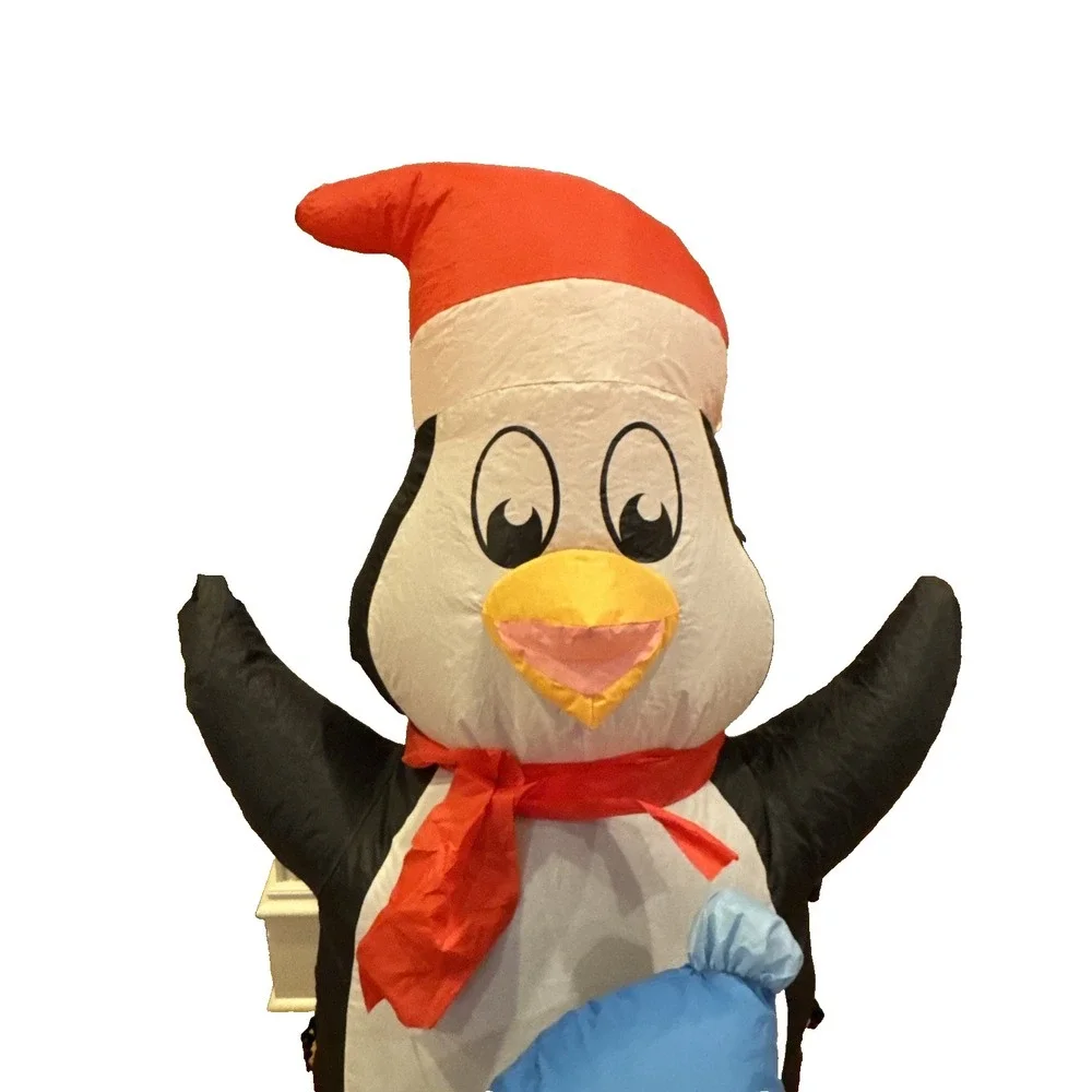 Gemmy Airblown Inflatable Penguins On‎ Tube 4 ft Christmas Holiday Yard Decor